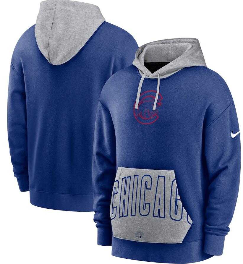 Men's Chicago Cubs Nike Royal Gray Heritage Tri Blend Pullover Hoodie,We sell and wholesale Men's Chicago Cubs Nike Royal Gray Heritage Tri Blend Pullover Hoodie on line form chian!